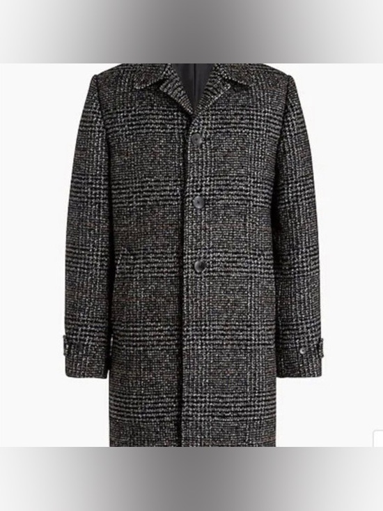 J. Crew Factory Other - J. Crew Factory Mens Wool Plaid Thompson Car Coat 44 Lined Overcoat Plaid AQ396
